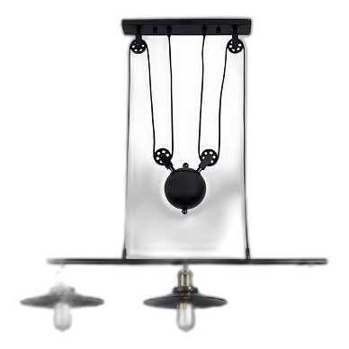 Bright Star Ch238/3 Matt Black Metal Chandelier