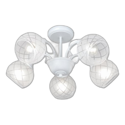 Bright Star Ch251/5 Matt White Chandelier