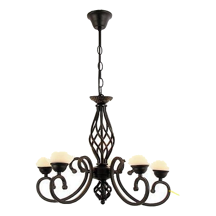 Bright Star Ch374/5 Black Metal Chandelier