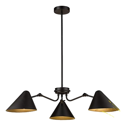 Bright Star Ch514/3 Black Chandelier
