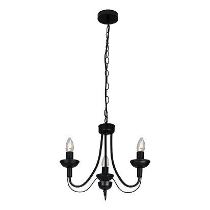 Bright Star Ch523/3 Black Metal Chandelier