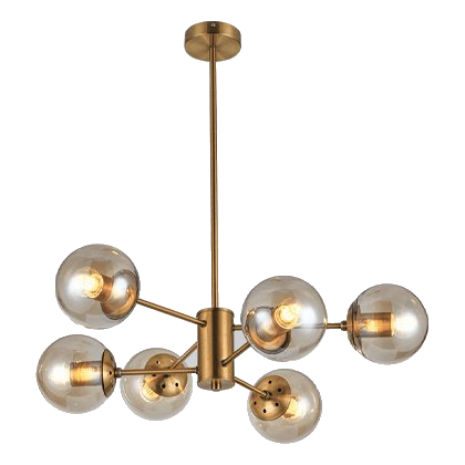 Bright Star Ch534/6 Gold Metal Chandelier
