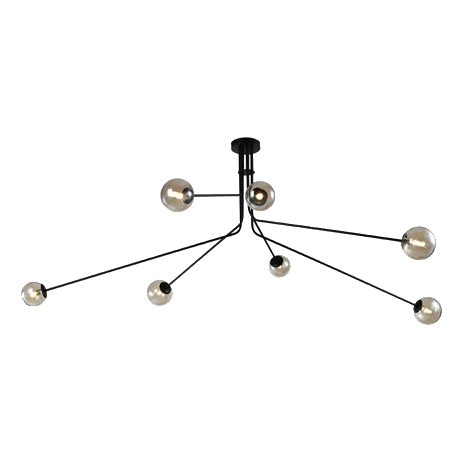 Bright Star Ch700/7 Black Metal Chandelier