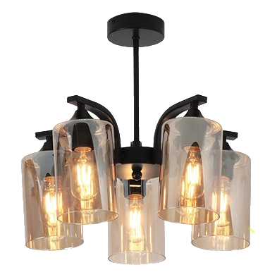 Bright Star Ch709/5 Black Chandelier