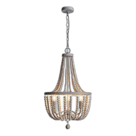 Bright Star Ch892/3 Wood Bead Chandlier