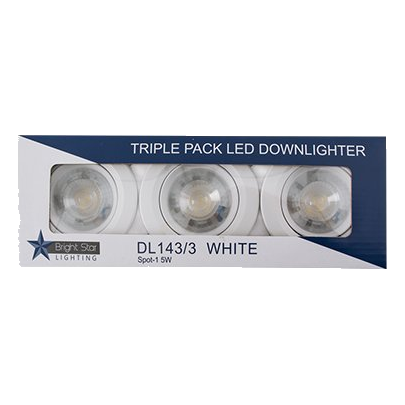 Bright Star Dl143/3 White Triple Pack Led Downlight
