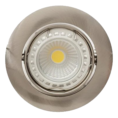 Eurolux D22Sc Satin Chrome Tilt Curved Rim Downlight
