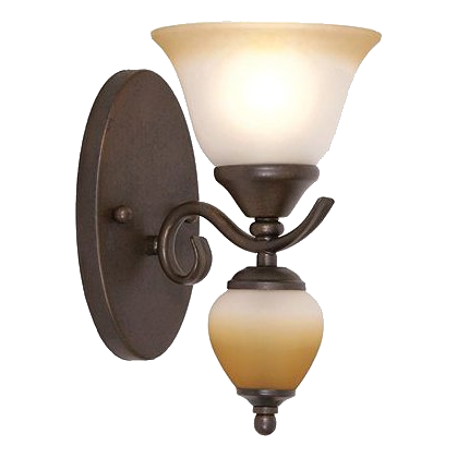 Bright Star Wb108/1 Brown Faded Glass Wall Light
