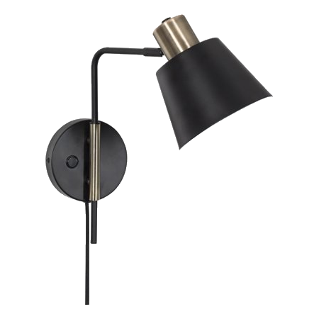 Bright Star Wb374 Brass & Black Wall Light