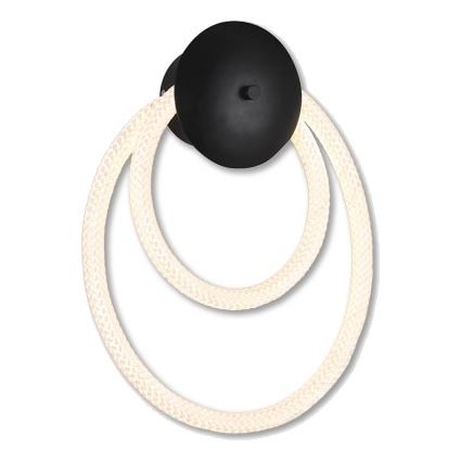 Bright Star Wb376 Black Led Cct Woven Tubing Wall Light