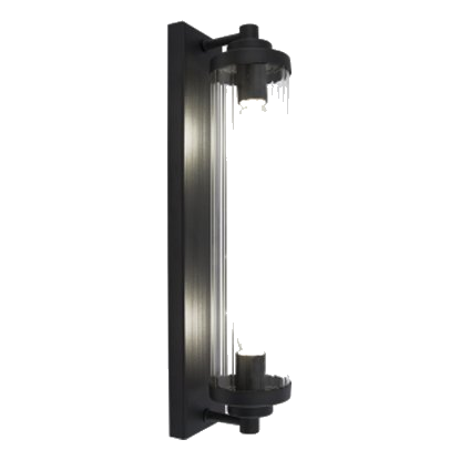 Bright Star Wb387/2 Black Metal Wall Light