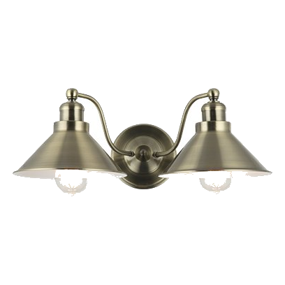 Bright Star Wb397/2 Antique Brass Wall Light