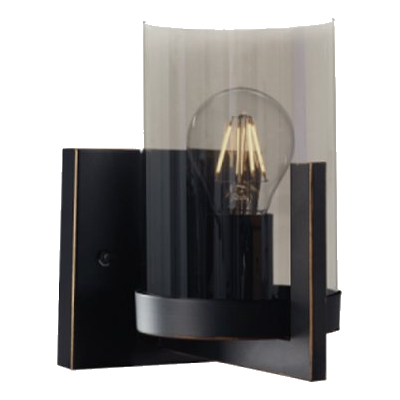 Bright Star Wb804/1 Black & Gold Wall Light