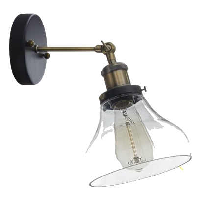 Bright Star Wb920/1 Clear Antique Brass Wall Light