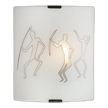 Eurolux W154 Grafic Ethnic Silver Cast Steel Wall Light