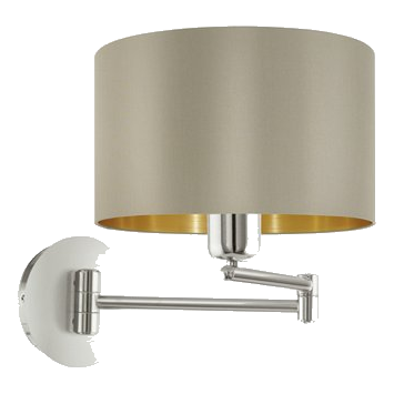 Eurolux W301Tg Maserlo Chrome & Taupe Wall Light