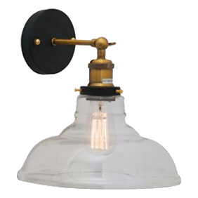 Eurolux W456 Farmhouse Antique Brass Wall Light