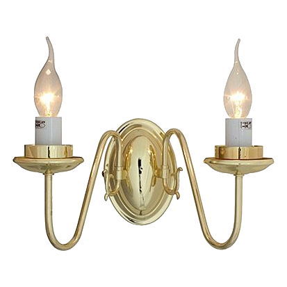 Eurolux W4Pb Flemmish Polished Brass Wall Light