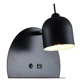 Eurolux W616B Usb Black Wall Light