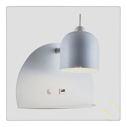 Eurolux W616W Usb White Wall Light