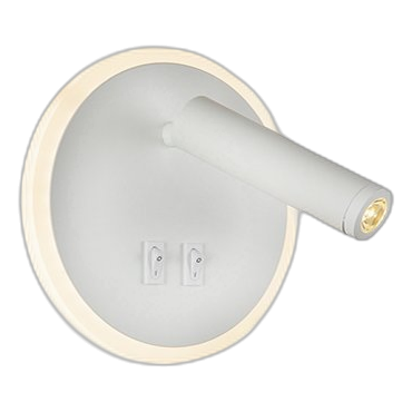 Eurolux W618W Metal Round White Wall Light