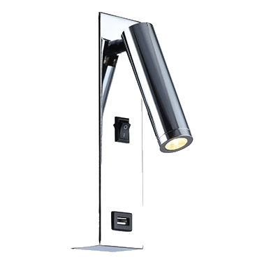 Eurolux W622Sc Usb Chrome Wall Light