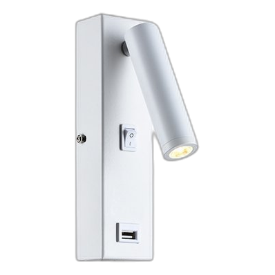 Eurolux W622W Usb White Wall Light