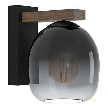 Eurolux W660 Filago Black & Brown Wall Light