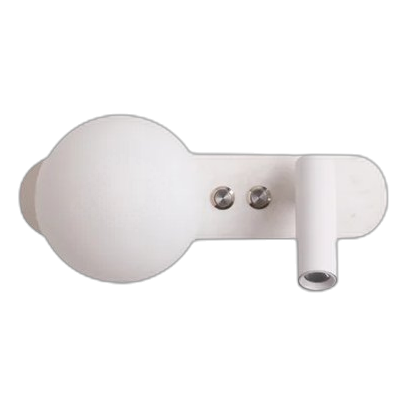 Spazio 5241.31 St Regis White Metal Wall Light