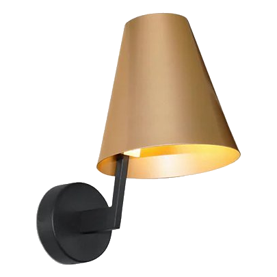 Spazio 5244.1 Airone Black & Gold Led Wall Light