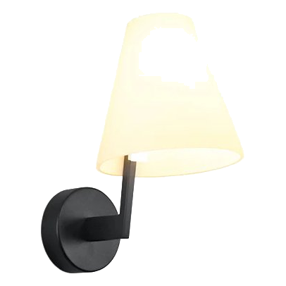 Spazio 5244.2 Airone Black & Opal Led Wall Light