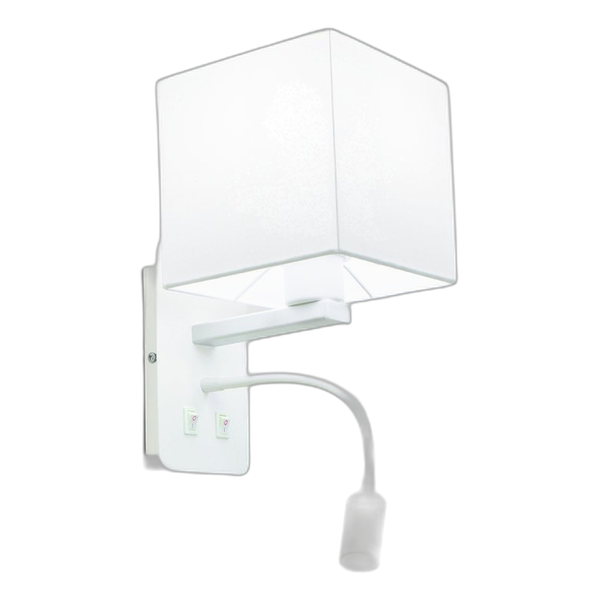 Spazio 5271.1 Ariston Square White Wall Light