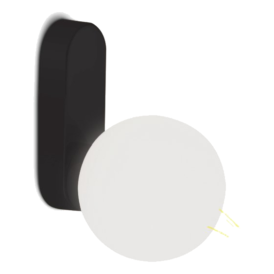 Spazio 5278.30 Bubble Black & Opal Wall Light