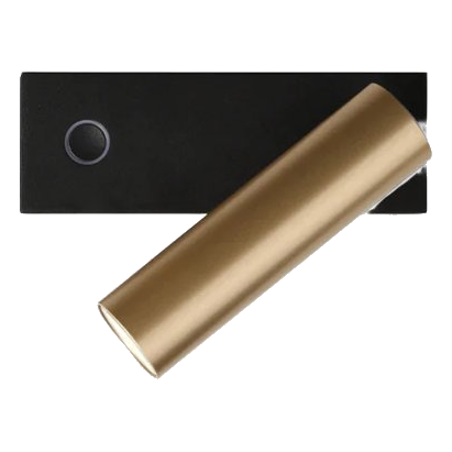 Spazio 8296.3030 Prince Reading It Black & Gold Led Wall Light