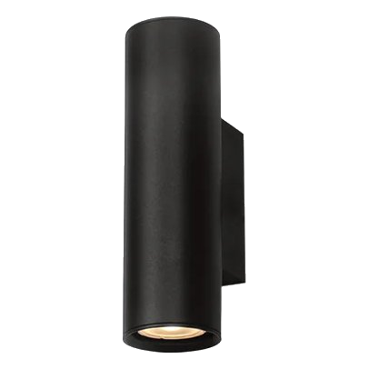Spazio 8928.2.30 Cylindro 2 Light Black Wall Light
