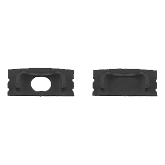 Pioled Slim28 Recessed Led Strip Profile End Caps – Black