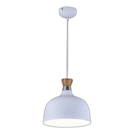 Bright Star Pen560 White Metal & Wood Pendant