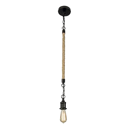 Bright Star Pen588 Black & Rope Pendant