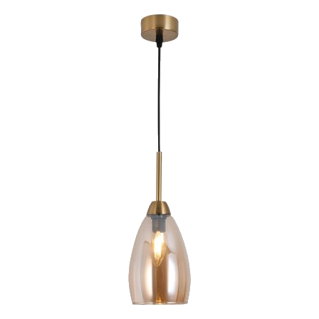 Bright Star Pen812/1 Gold Metal & Glass Pendant