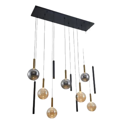 Bright Star Pen823/12 Black & Gold Metal Pendant