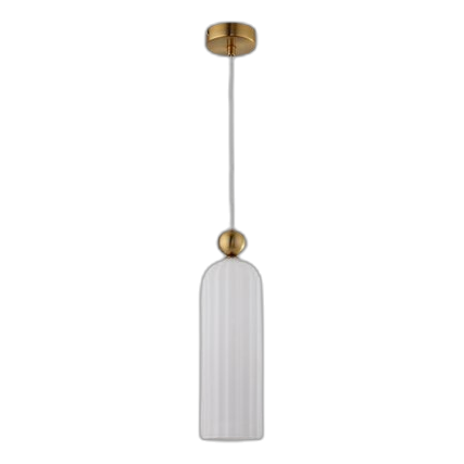 Bright Star Pen854 White Glass Pendant