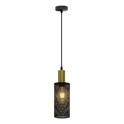 Bright Star Pen873 Black & Gold Metal Pendant