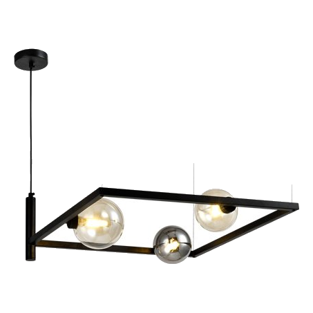 Huayi Kp11228-3 Matt Black Pendant