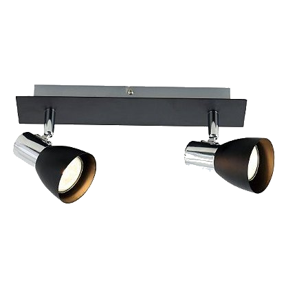 Bright Star S056/2 Chrome & Matt Black Spot Light