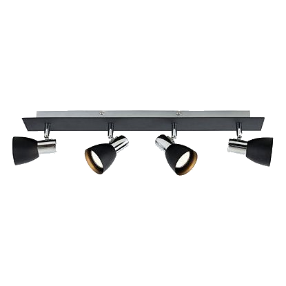 Bright Star S056/4 Chrome & Matt Black Spot Light