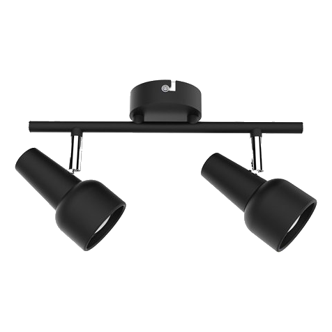 Bright Star S165/2 Matt Black & Chrome Spotlight