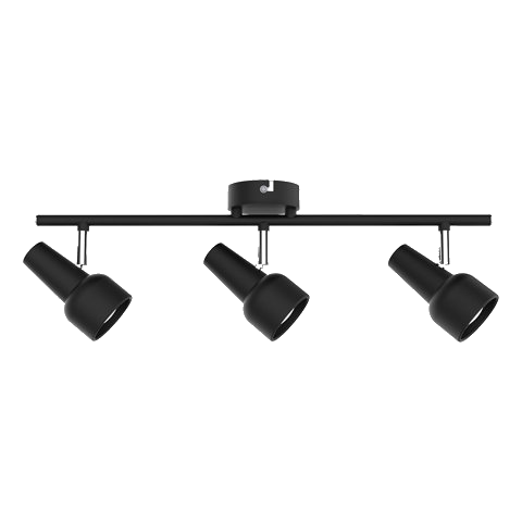 Bright Star S165/3 Matt Black & Chrome Spotlight