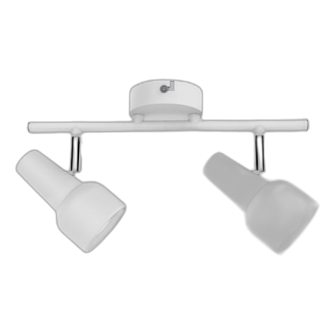 Bright Star S166/2 Matt White & Chrome Spotlight