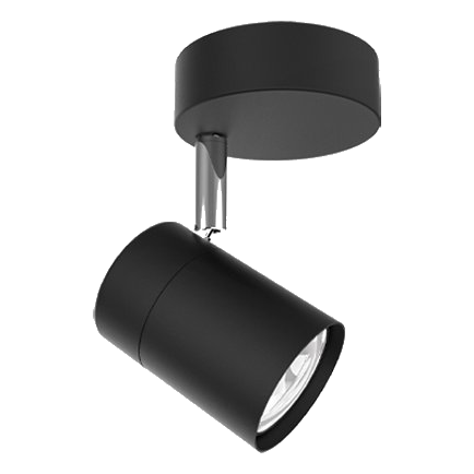 Bright Star S167/1 Matt Black & Chrome Spotlight