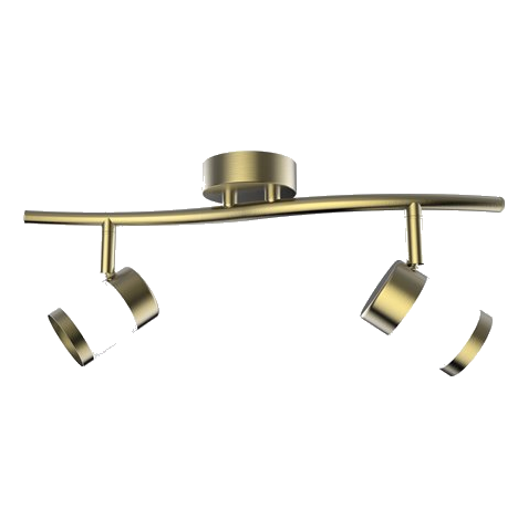 Bright Star S172/2 Matt White & Brass Spotlight